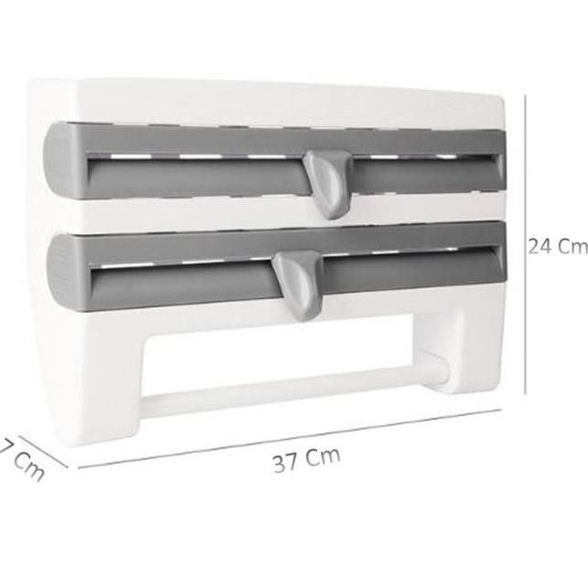 Giá Đỡ Cuộn Giấy Vệ Sinh 4 Trong 1 Màu Xám | BigBuy360 - bigbuy360.vn