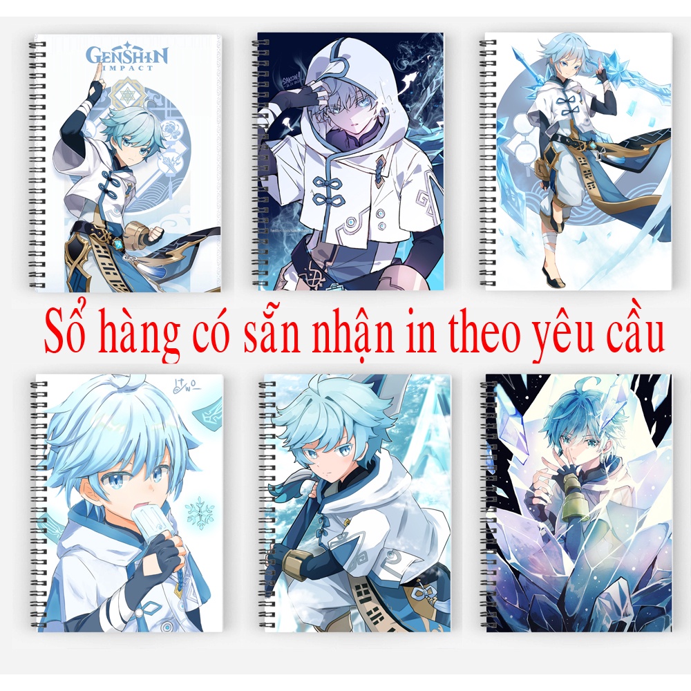 sổ tay anime chongyun genshin impact 1mx40cm sổ gáy xoắn 200 trang