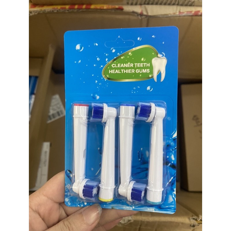 Set 4 đầu bàn chải thay thế cho bàn chải đánh răng điện oral B  dùng cho răng niềng, răng yếu