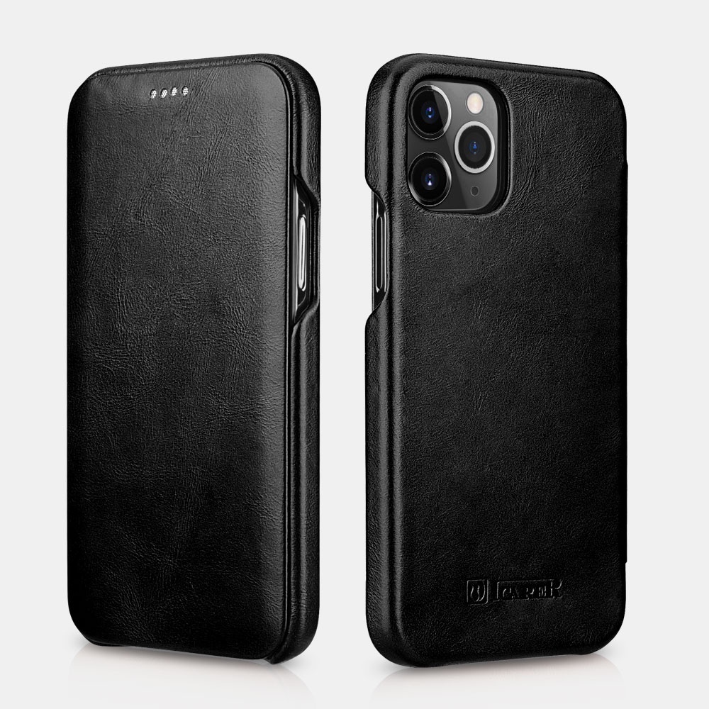 ICARER Ốp Điện Thoại Da Thật Bảo Vệ Toàn Diện Phong Cách Vintage Cho iPhone 13 / 13 Pro / 12 mini / 12 Pro Max