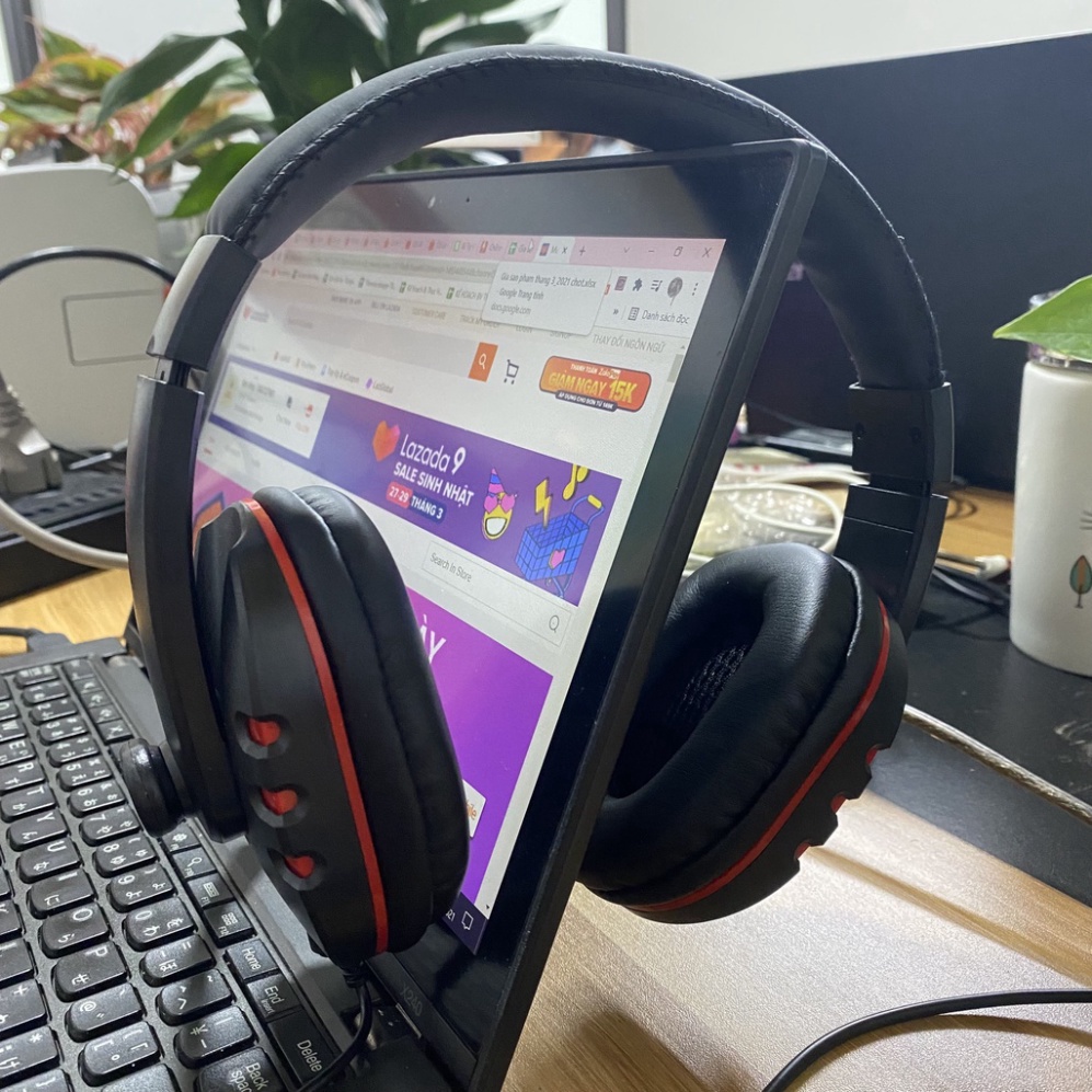 Tai Nghe Chụp Tai, Gaming ASPOR A216, Tặng Jack Cắm PC 1 Ra 2, Có MIC, Hỗ Trợ PS4/XB1S/XBXS/PC/Laptop/Điện Thoại