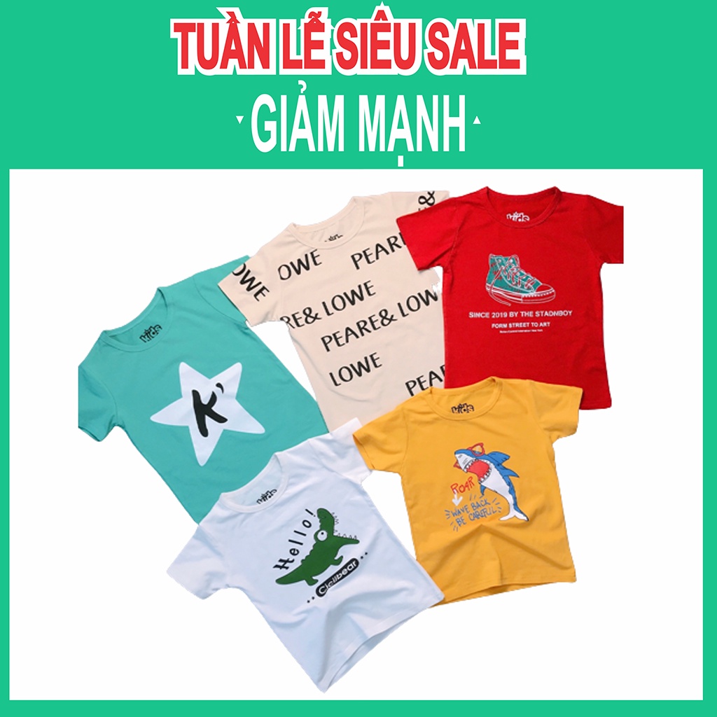 MA020 Áo thun bé trai ,áo phông bé trai in nhiều họa tiết  đẹp (Size 8-16kg) chất vải 100% cotton RZM1