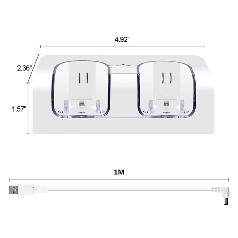 Đế Sạc Cho Tay Cầm Chơi Game Wii Có Đèn Led