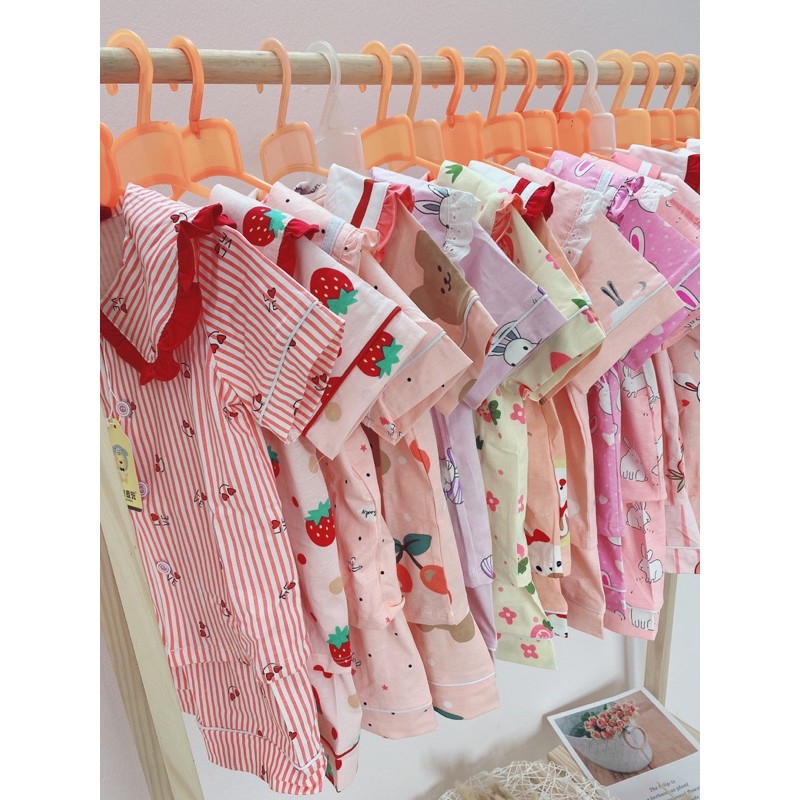 Bộ Pijama Cho Bé Gái Mặc Mùa Hè Hàng Quảng châu size 90-130(10-27kg), Đồ Bộ Pijama QiQi Nhiều Mẫu size 1-6 tuổi