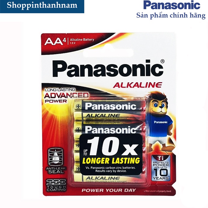 Pin AA Panasonic alkaline vỉ 4 viên dung lượng cao LR6T-4B