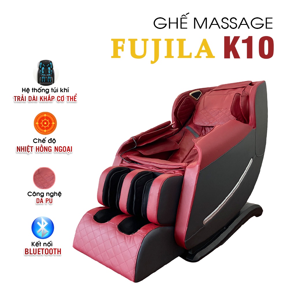 Ghế massage FUJILA K10 có con lăn massage 3D êm ái, phù hợp với người lớn tuổi - Phiên bản cao cấp