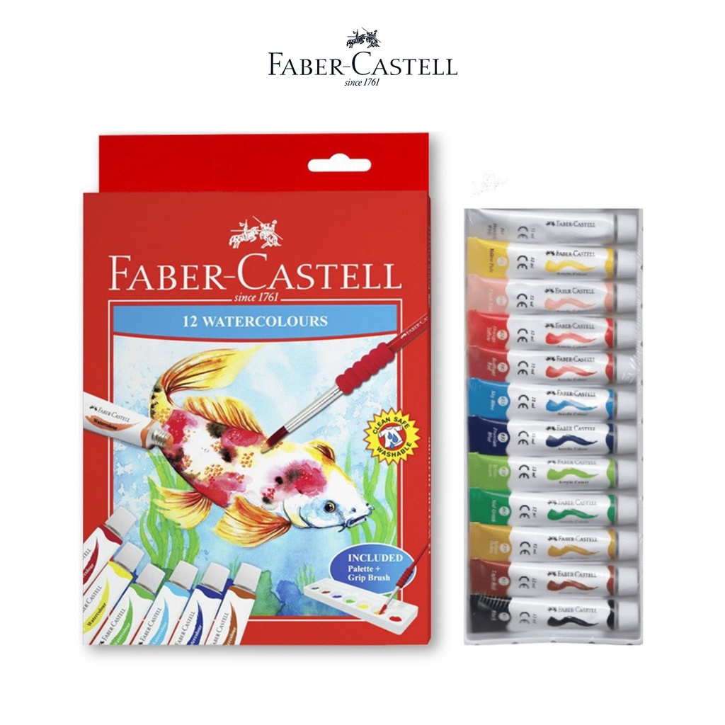 Màu Vẽ Nước -12 Tuýp Màu Faber-Castell