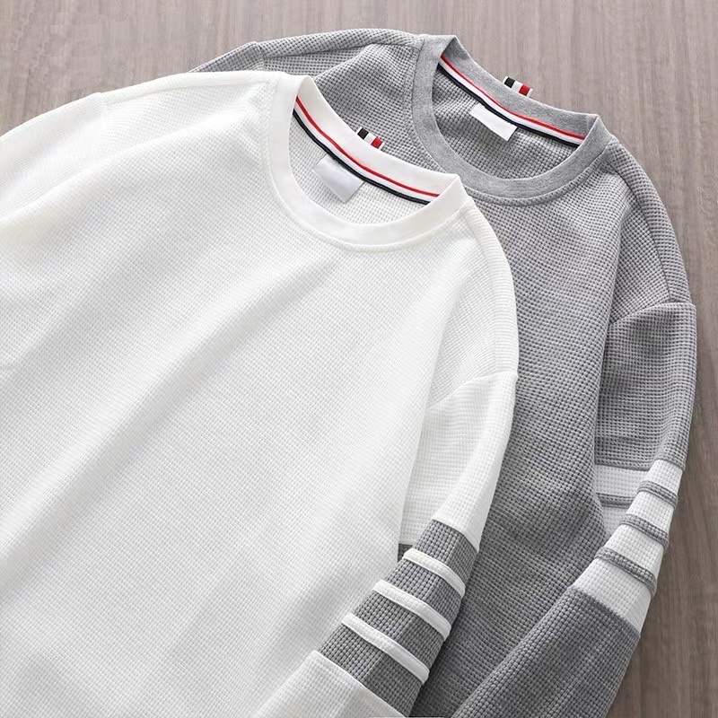 Áo Sweater tổ ong dài tay FKZ Unisex thu đông nam nữ phối sọc tay form rộng Local Brand