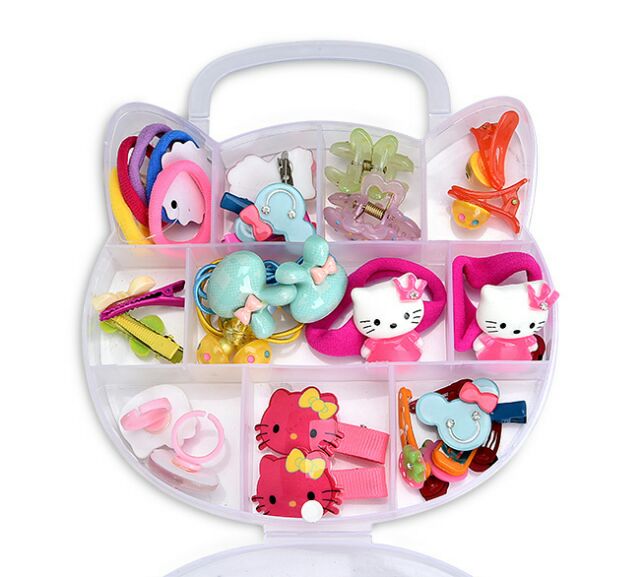 Hộp cột tóc bé gái hello kitty