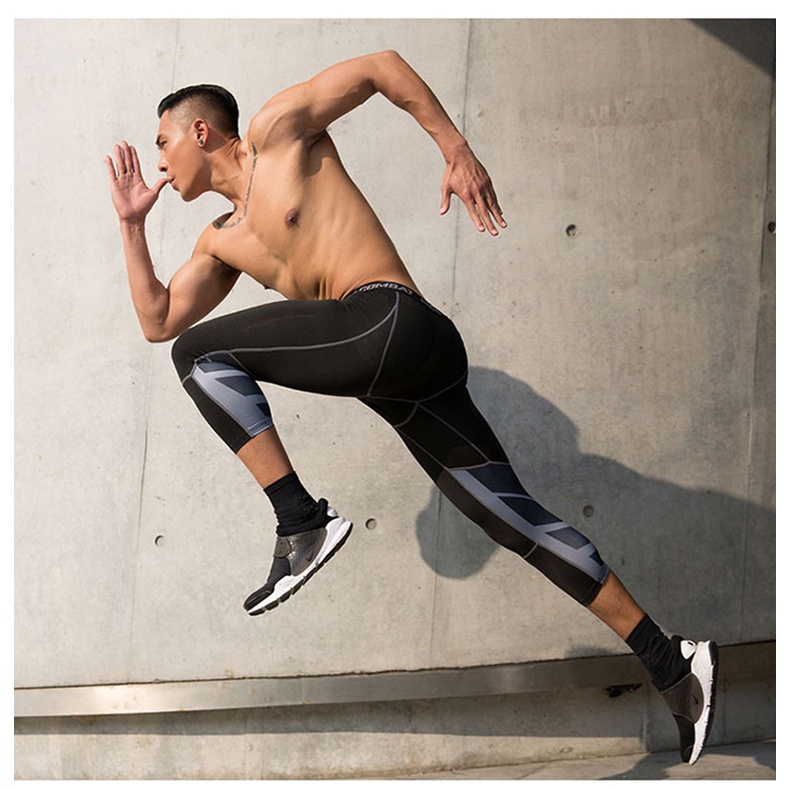 Quần Legging Nén Co Giãn Tốt Phong Cách Thể Thao Năng Động Cho Nam