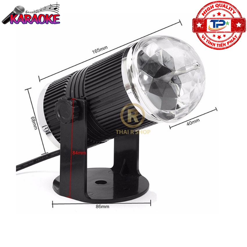 Đèn Led Pha Lê NĐ-011 xoay nhiều màu chớp nháy cảm biến theo nhạc trang trí cho Sân Khấu Tiệc Phòng Karaoke Phòng Khách