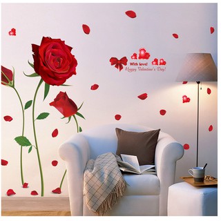 Decal Cây Hoa Hồng To