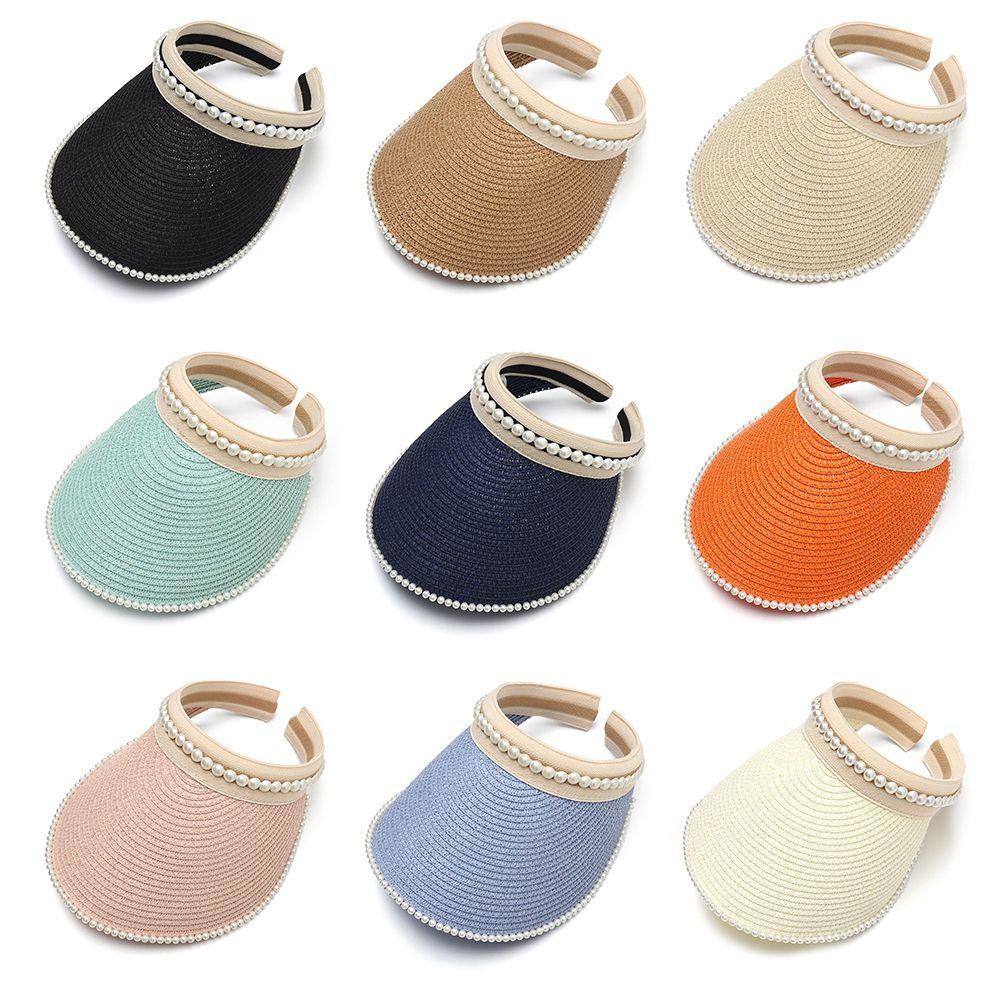 Hs Empty Top Suncap. Mũ Cói Rộng Vành Chống Tia UV Cao Cấp Thời Trang