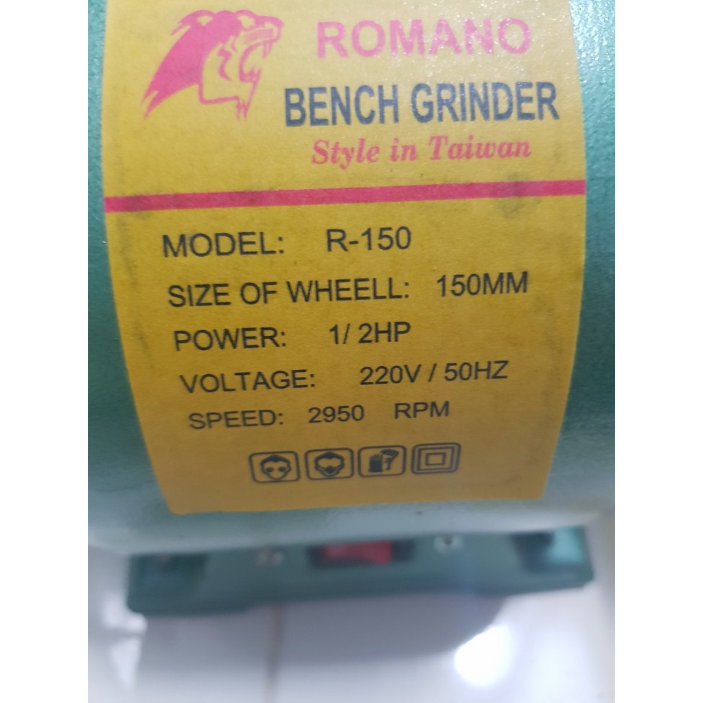 MÁY MÀI  2 ĐÁ  1/2HP  CHÍNH HÃNG BENCH  GINDER  380W