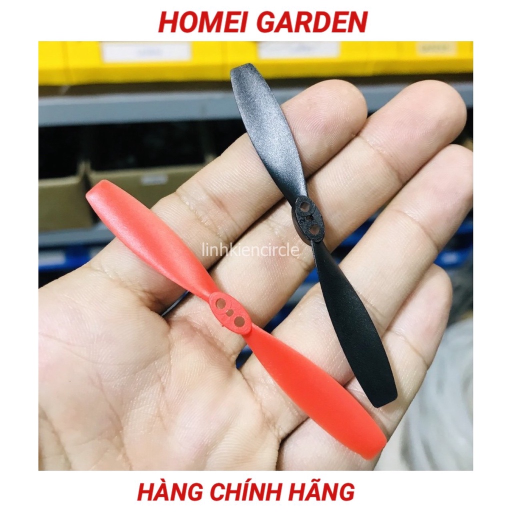 8 cánh quạt máy bay mini 4 thuận 4 nghịch đen đỏ 76mm trục 1.2mm phù hợp motor 1020 - MÃ KG002