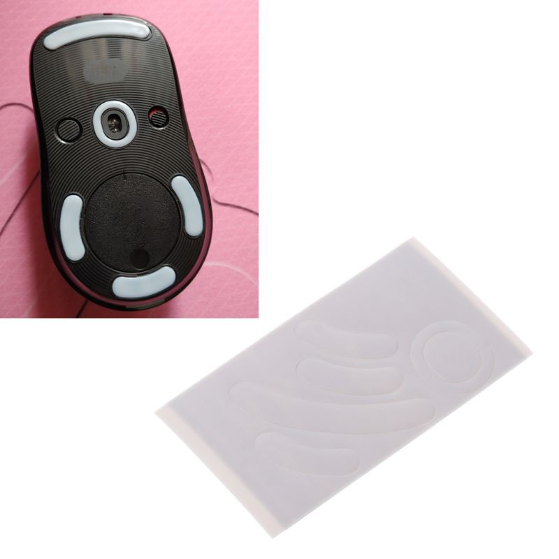 DOU 1 Set 0.6mm Thickness Replace White Curve Edge Mouse Feet Mouse Skates for logitech G Pro Wireless Mouse