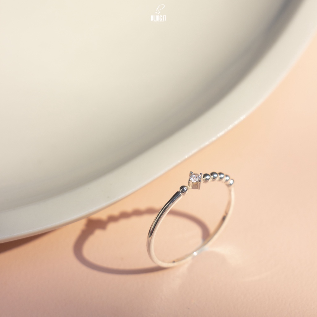 Nhẫn bạc 925 Bling It có đính đá thiết kế nữ tính BIN328