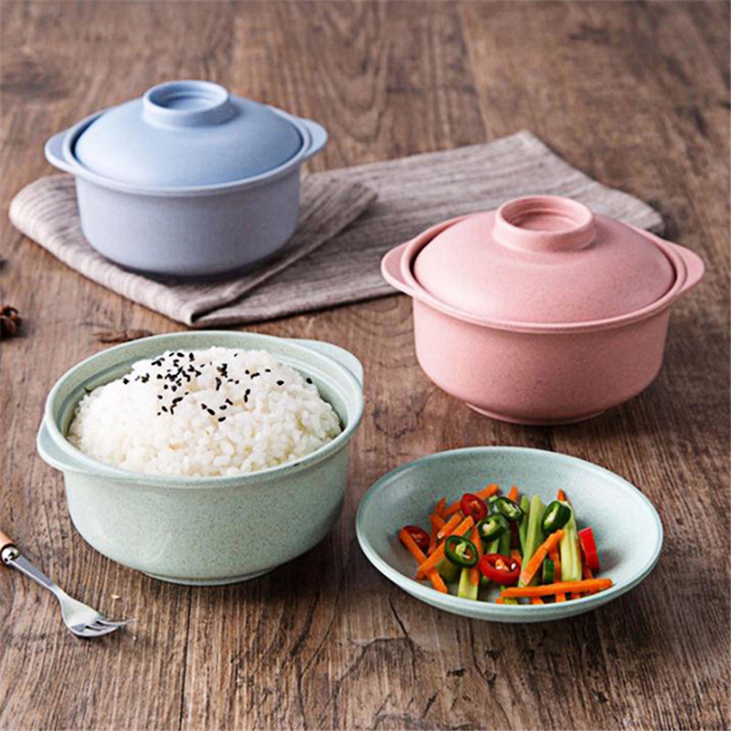 Bát ăn mì có nắp đậy bằng nhựa chống mòn tiện lợi