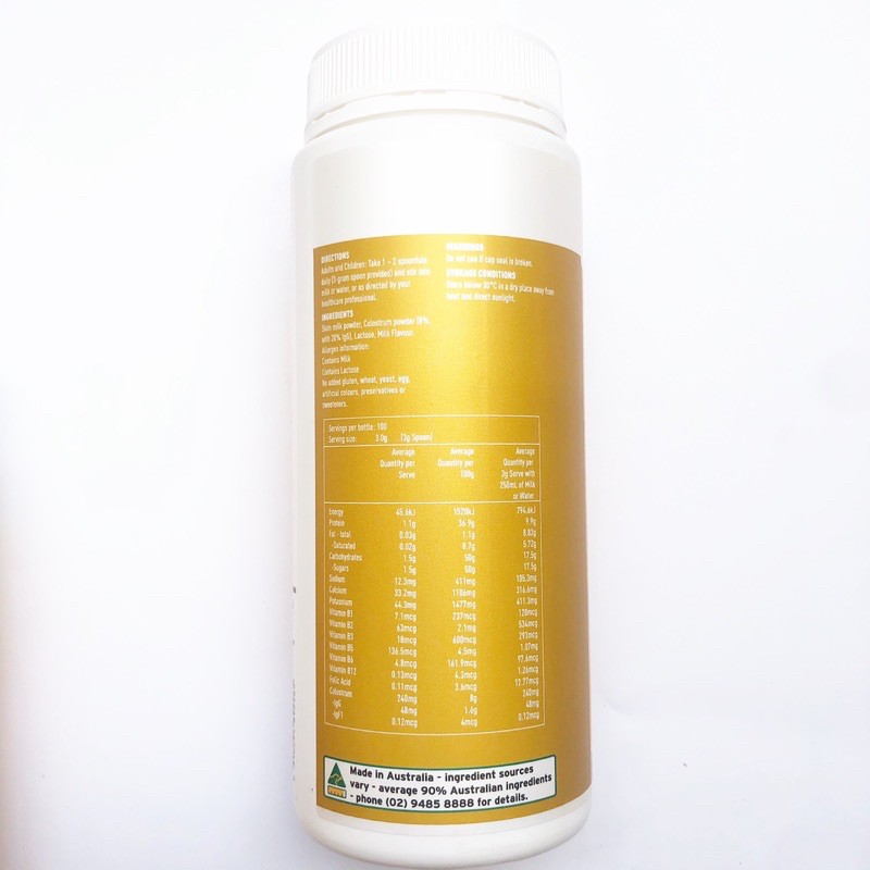 Sưa bò non Healthy Care Colostrum 300g Úc