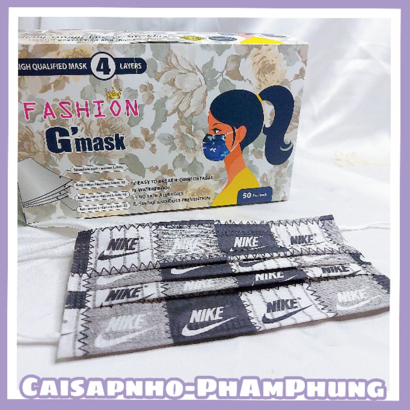 Hộp 50 Cái Khẩu Trang Cao Cấp 4 Lớp Họa Tiết Dễ Thương FASHION GARCOTEX MASK | BigBuy360 - bigbuy360.vn