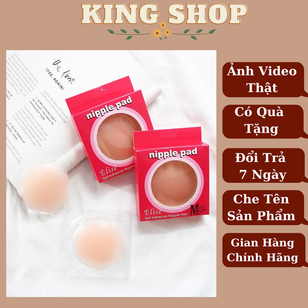Hộp Dán Ti - Dán Nhũ Hoa Silicon - Cặp 2 Miếng Dán Ngực Kingshop D1222