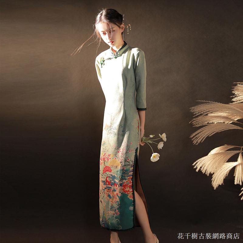 Đầm sườn xám cách tân phong cách Retro trẻ trung cho nữ | BigBuy360 - bigbuy360.vn