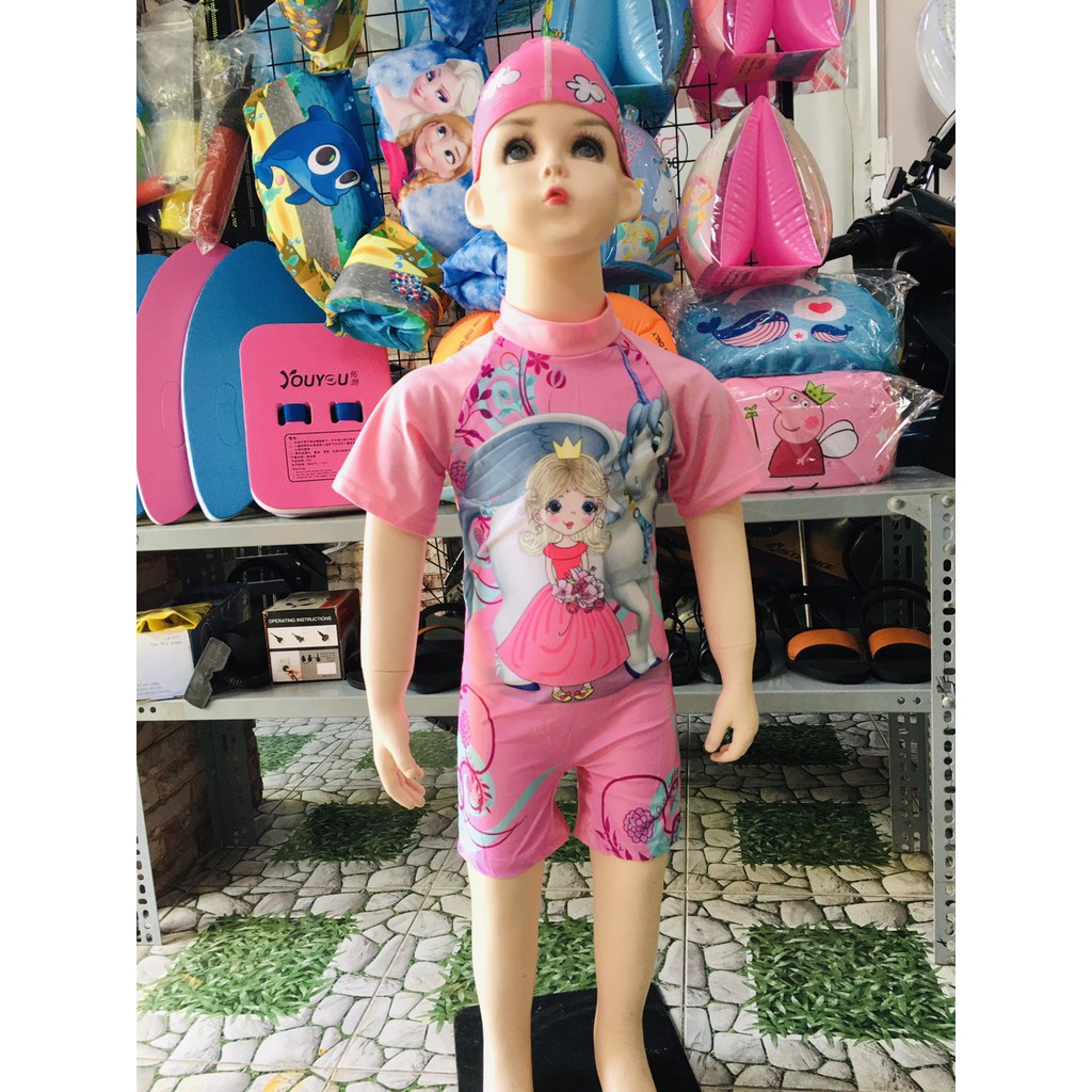 Đồ bơi cho bé gái liền thân Pony and Doll sz 13-30kg (Không kèm nón bơi)