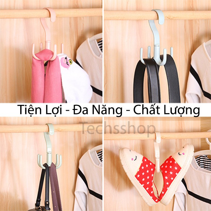 Móc nhựa xoay 4 chấu tiện dụng