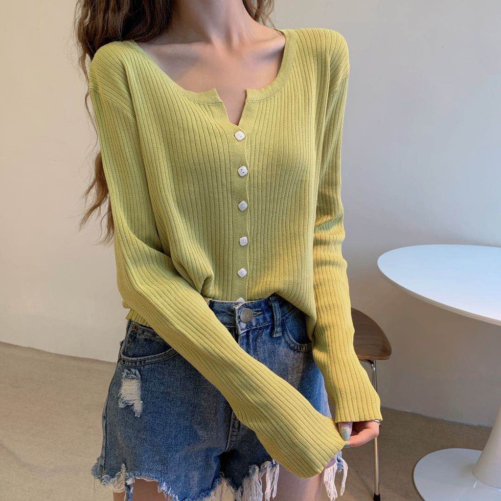 Áo khoác Cardigan dệt kim phong cách thời trang Hàn dành cho nữ | BigBuy360 - bigbuy360.vn