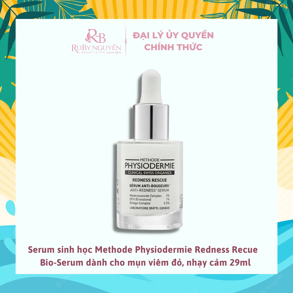 Serum sinh học Methode Physiodermie Redness Rescue Bio-Serum dành cho mụn viêm đỏ, nhạy cảm
