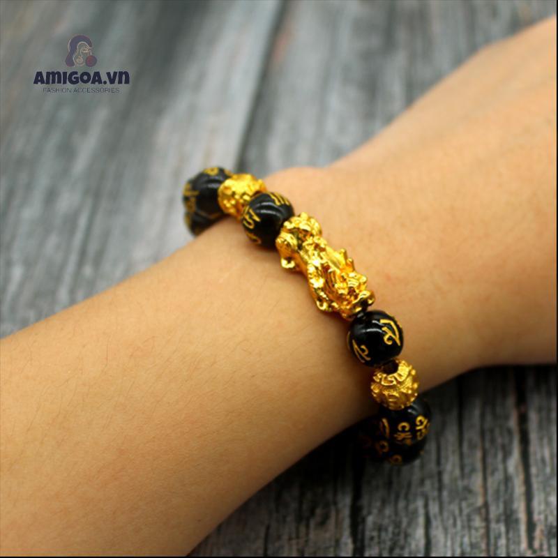 Vòng Tay Chuỗi Hạt Mạ Vàng Phong Cách Phật Giáo Độc Đáo