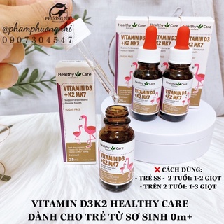 BỔ SUNG VITAMIN D3K2 MK7 HEALTHY CARE DÀNH CHO TRẺ SƠ SINH