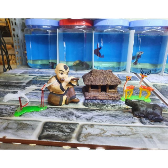 COMBO TRANG TRÍ HỒ CÁ NON BỘ SIZE 6CM 117K