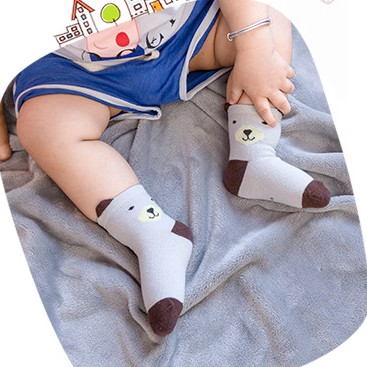 Set 5 Đôi Vớ Cotton Họa Tiết Dễ Thương Cho Bé