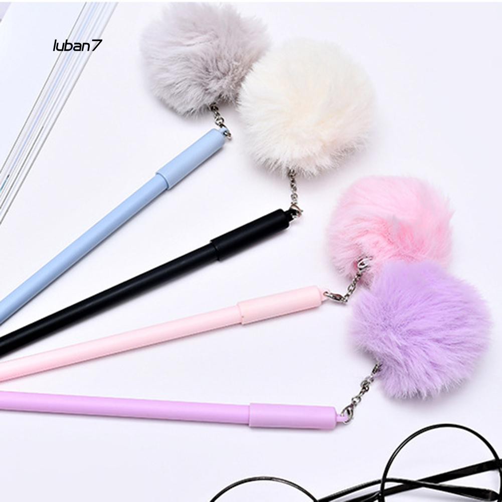 Ốp Điện Thoại Thời Trang Cho LGSZ♥Bút Bi Mực Đen Ngòi 0.5mm Gắn Quả Bông Xinh Xắn