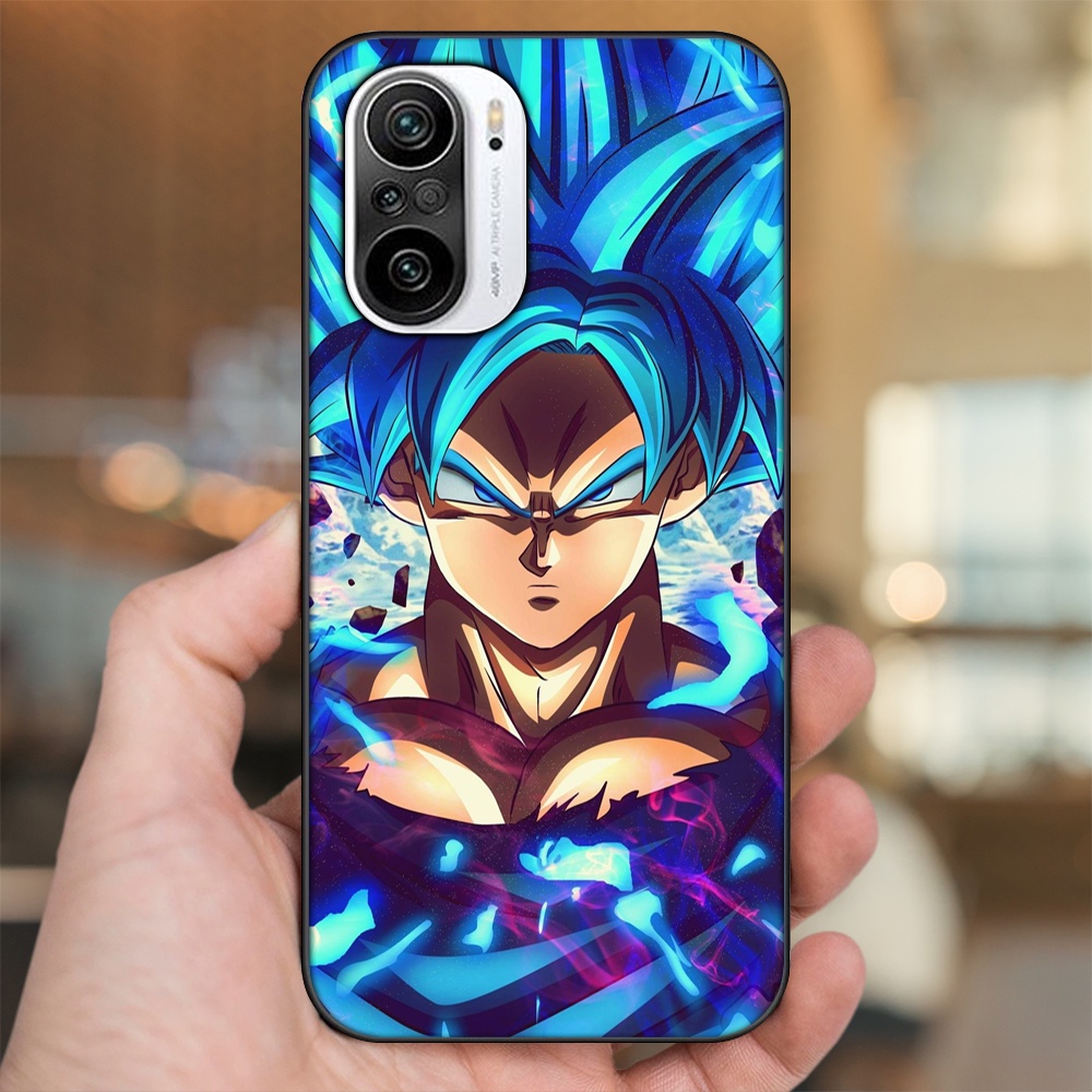 Ốp lưng Xiaomi K40 viền đen in hình Goku Dragon Ball
