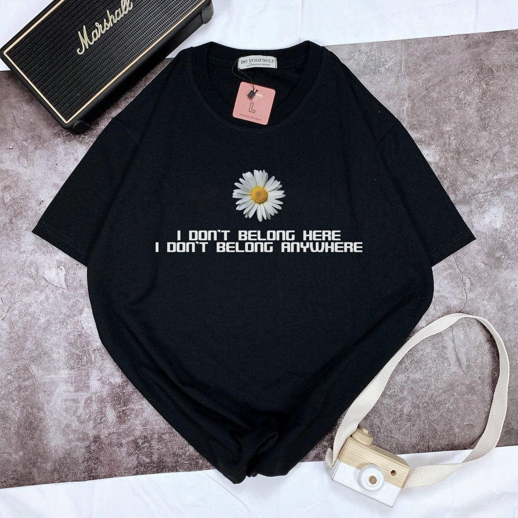 Áo Thun Tay Lỡ Unisex Hoạ tiết Hoa cúc Cực chất