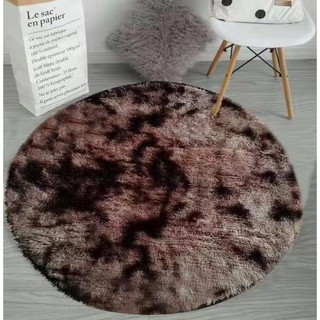 Thảm tròn lông loang Muji