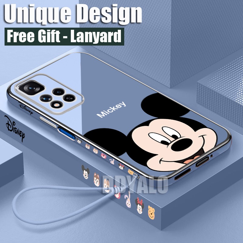 Ốp Điện Thoại Viền Vuông Mạ Họa Tiết Mickey Sang Trọng Cho VIVO V23 V21E V21 V23E Y21 Y33S Y21S V20 Y15S 5G 4G