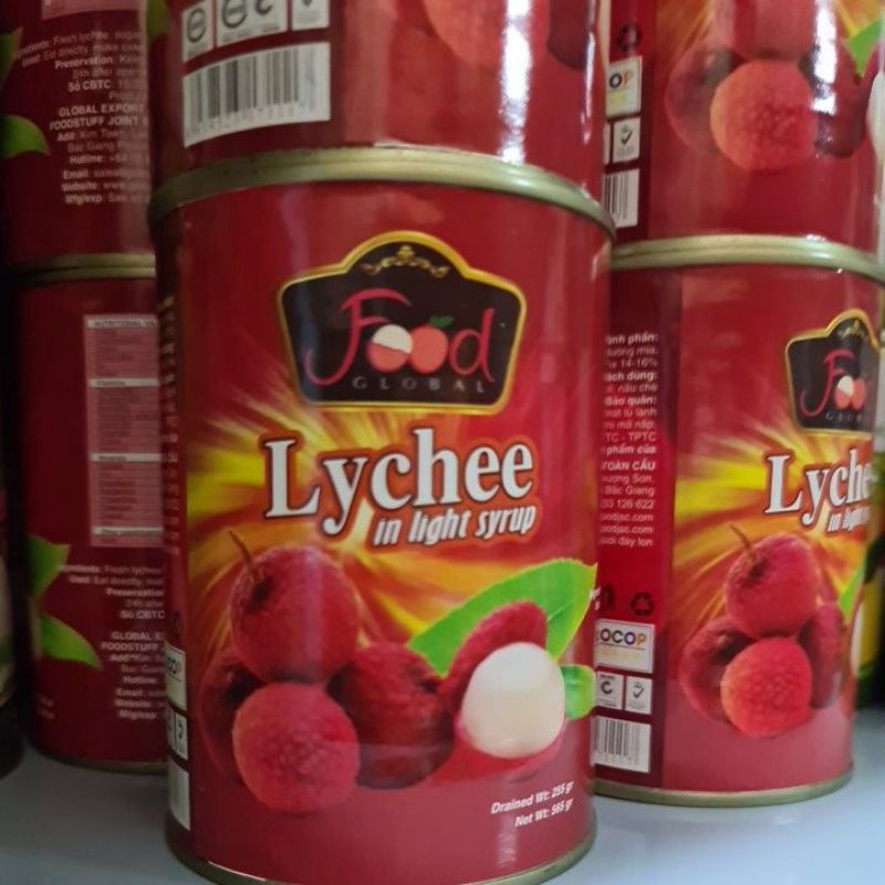 Vải Thiều Ngâm Nước Đường Lychee 565g