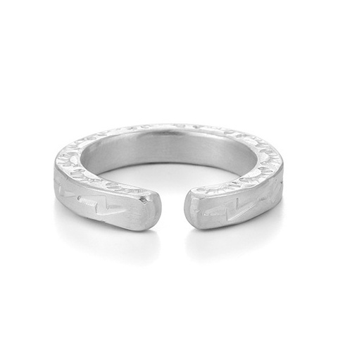 Nhẫn Nam Thiết kế ban đầu Mạ bạc Làm bằng tay Cổ điển Màu bạc Quà tặng Tia chớp Làm như cũ NH-227