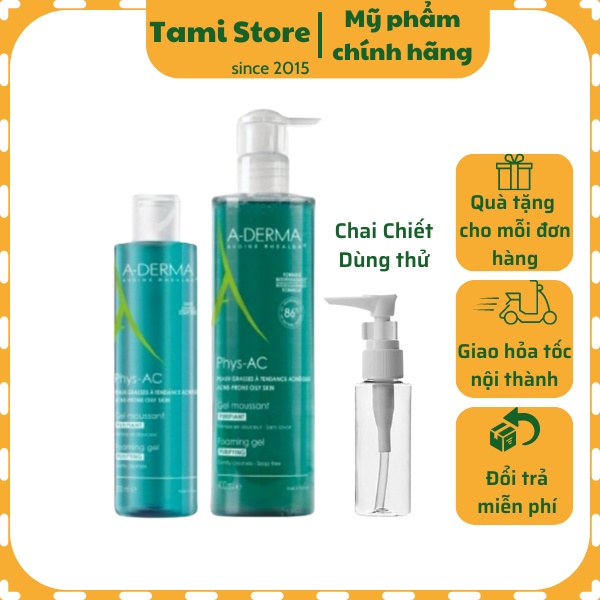 Sữa rửa mặt Aderma Tami Store CHÍNH HÃNG PHÁP - Aderma sữa rửa mặt dành cho da dầu, da mụn, da nhạy cảm