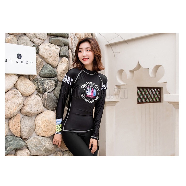 Áo Bơi Dài Tay Nữ Sbart 170 Đen | BigBuy360 - bigbuy360.vn