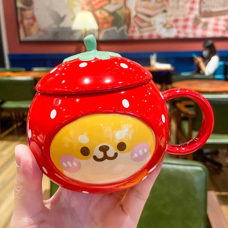Ly Sứ Kiểu Nắp Trái Dâu Xinh Xắn