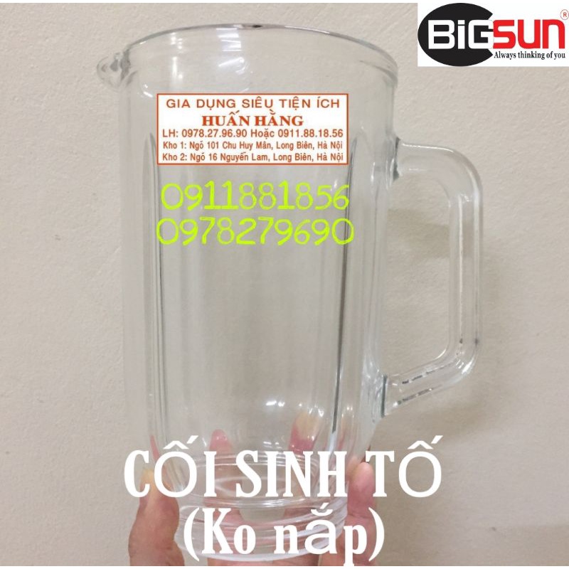 (CHÍNH HÃNG BIGSUN) LINH KIỆN CỐI THỦY TINH MÁY XAY BIGSUN BB-379M BB-168 BB-179