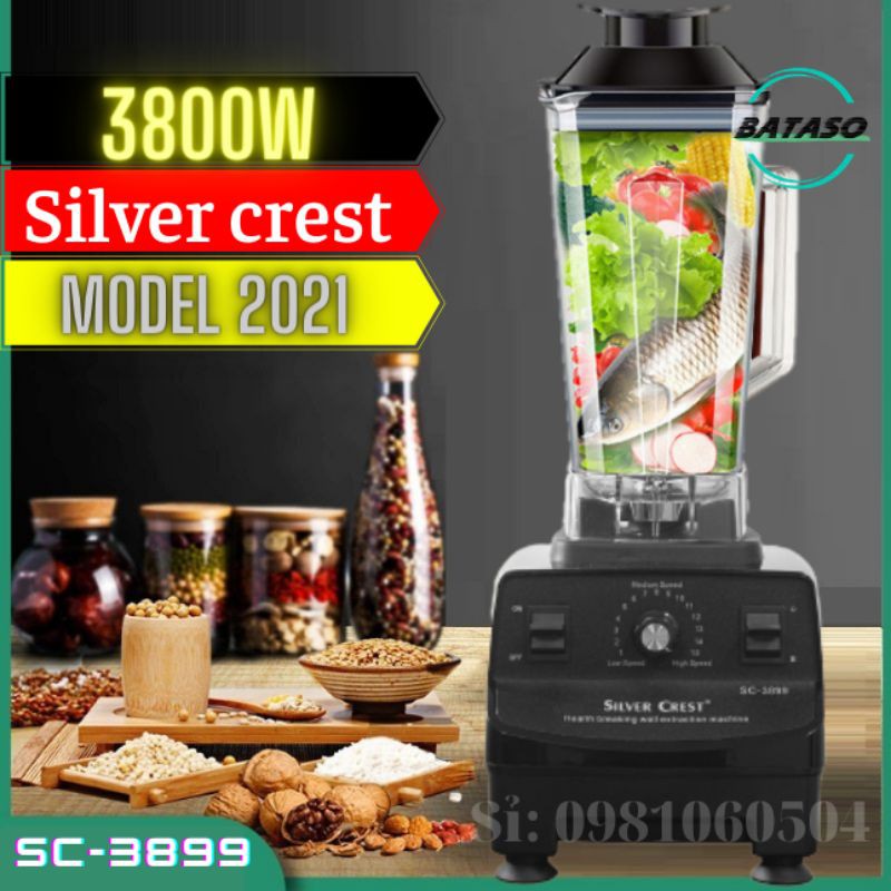 Máy Xay Sinh Tố Công Nghiệp 3800W SILVER CREST  SC-3899. Máy Xay Công Nghiệp: Xay đá, xay thịt, rau củ quả - XMSMART