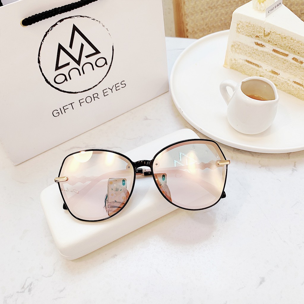 Kính mát thời trang nữ ANNA dáng tròn cách điệu mắt kiếng chống tia UV KR1298 | BigBuy360 - bigbuy360.vn