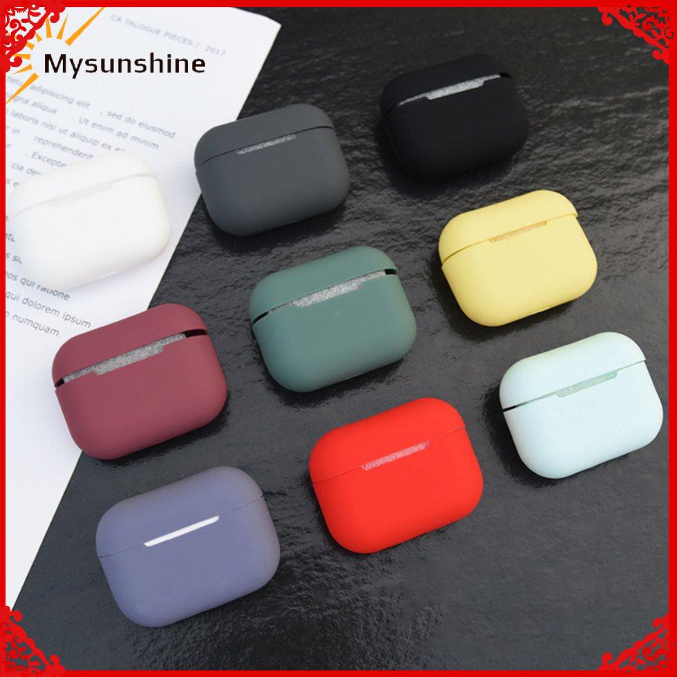Vỏ Bảo Vệ Hộp Sạc Tai Nghe Airpods Bằng Silicon Tpu Nhiều Màu Sắc Dễ Thương | BigBuy360 - bigbuy360.vn