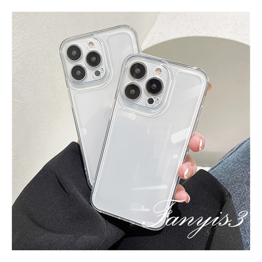 Ốp Điện Thoại TPU Mềm Trong Suốt Đơn Giản Cho iPhone 13 12 11 Pro Max XS Max XR X XS 8 7 Plus SE 2020 13 12 Mini