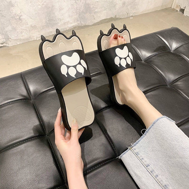 Dép lê Dép Đi Trong Nhà Tắm Chống Trượt Chân In Hoạt Hình Gấu Kiểu Hàn Quốc Dễ Thương Cho Cặp Đôi